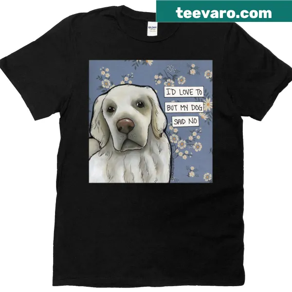 Oversized t-shirt featuring a cute Golden Retriever dog illustration