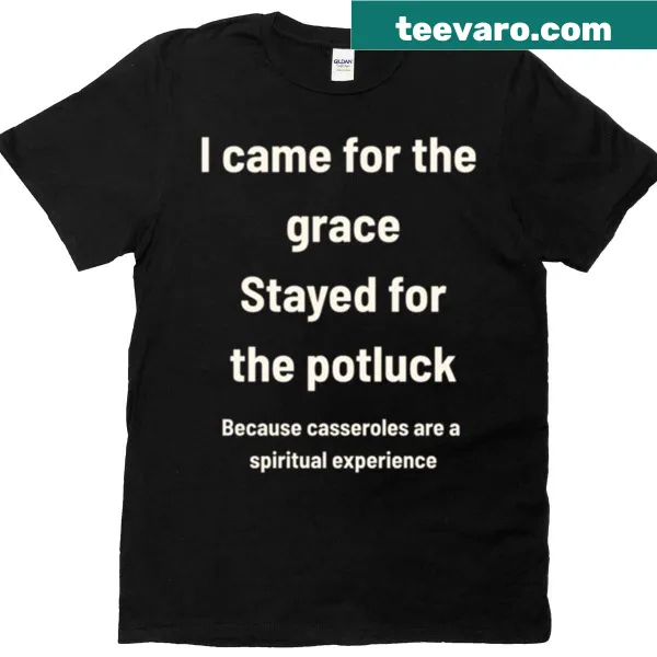 T-shirt featuring the phrase 'Faith Fellowship And Full Plates'