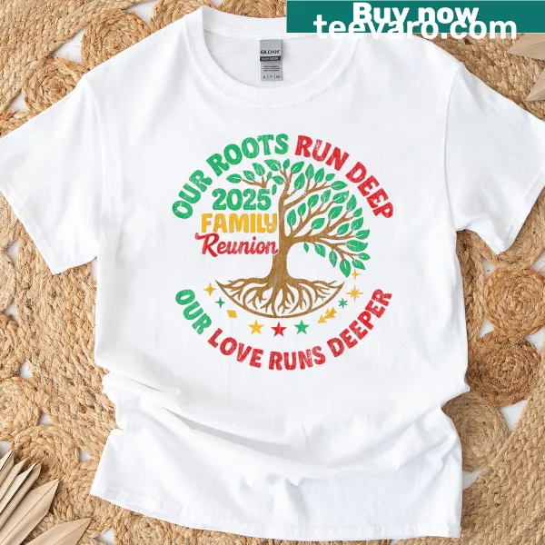 Typography design emphasizing family love and roots on t-shirt