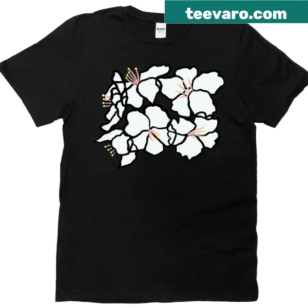 Floral patterned T-shirt featuring nature-inspired graphics