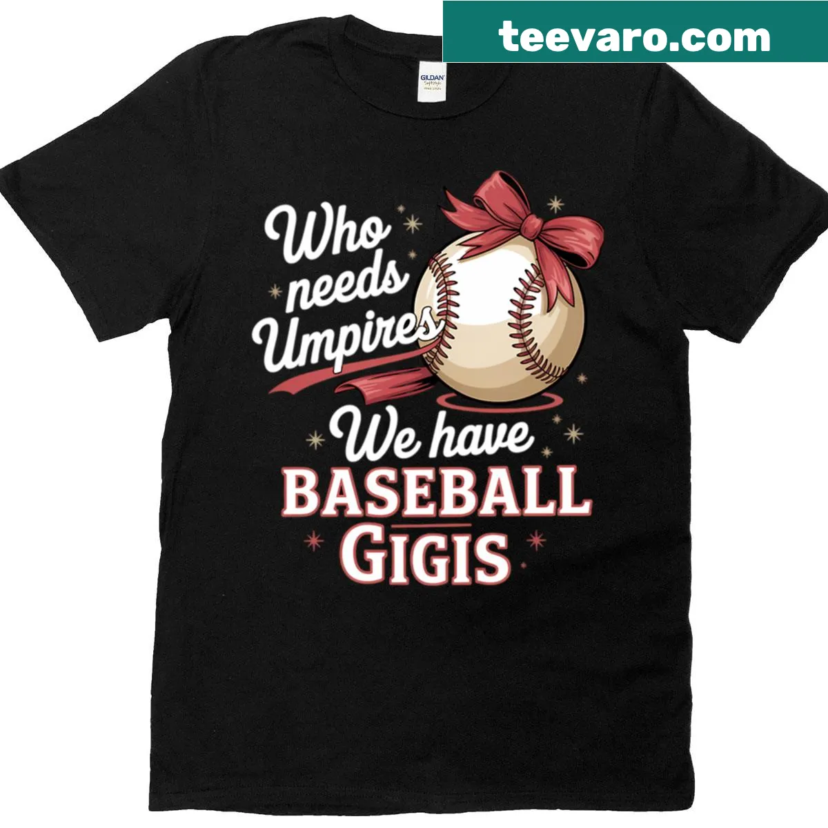 T-shirt for grandmas with humorous text about being a Gigi of a baseball player — on a men's t-shirt