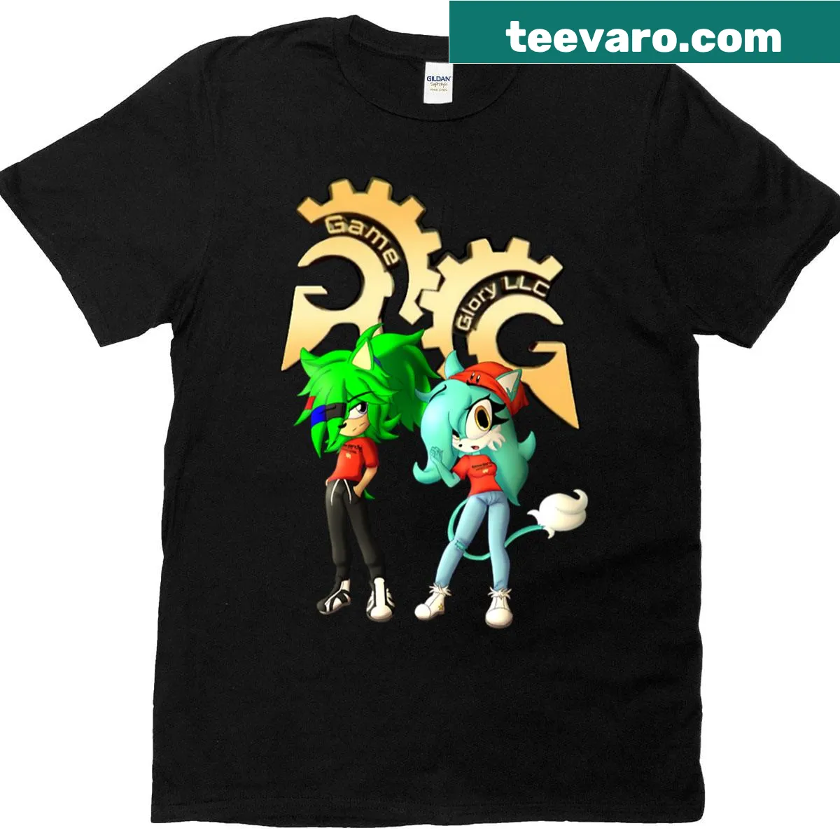 Esports team t-shirt with the slogan 'Game Glory' for gamers. — on a men's t-shirt
