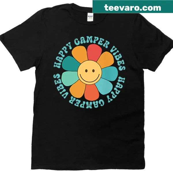 Happy camper graphic T-shirt for women and girls
