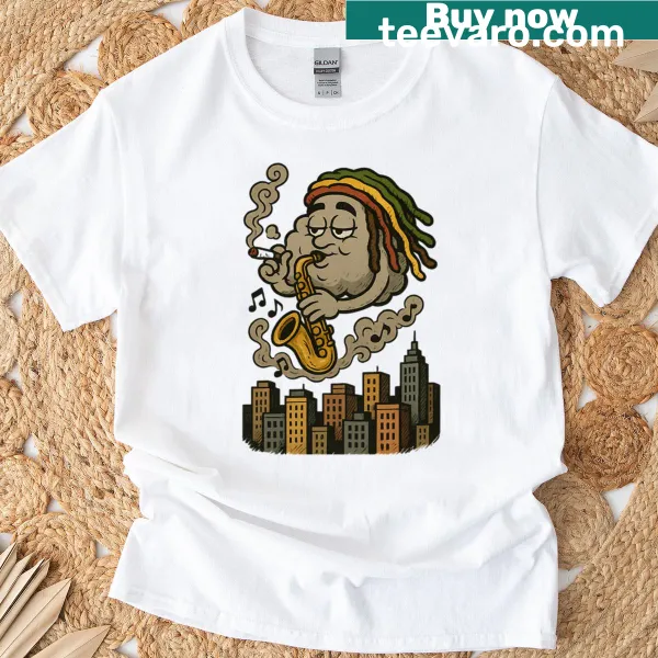 Typographic T-shirt with 'High Notes Higher Thoughts' inspiring message
