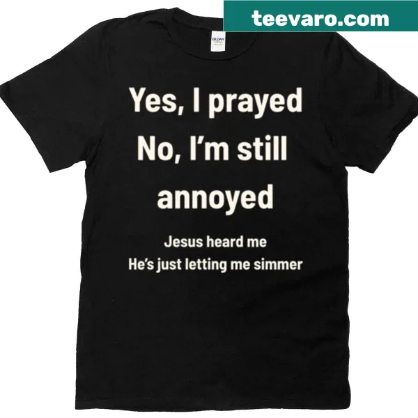 Typography t-shirt with the phrase 'Holy Spirit On Simmer'