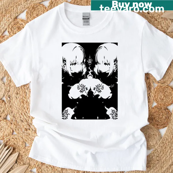 T-shirt featuring Identical Twins design in black