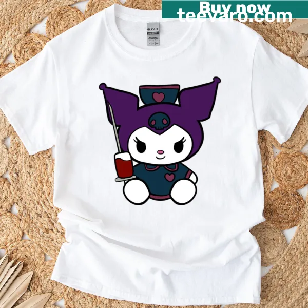 Whimsical Kiromi character design on a T-shirt