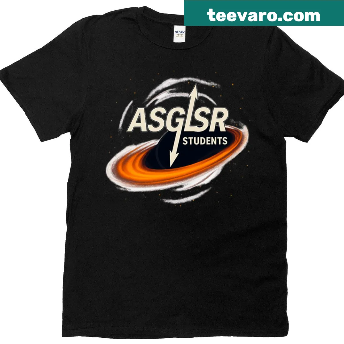 Large print rings logo T-shirt for minimalist design lovers — on a men's t-shirt