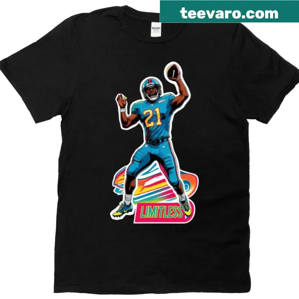 Inspirational t-shirt with the word 'Limitless' and number '21'
