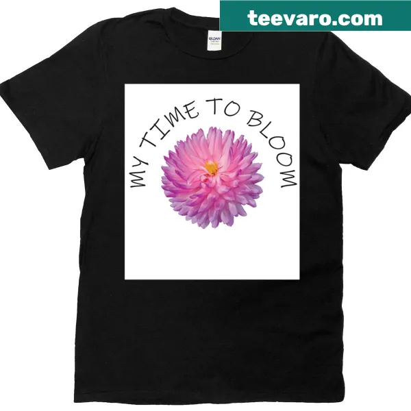 Inspirational oversized T-shirt with a blooming graphic design