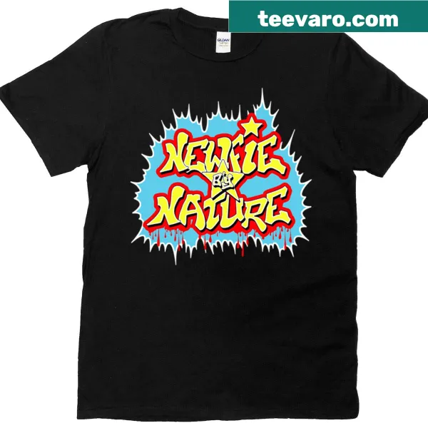 T-shirt with the phrase 'Newfie By Nature' celebrating Newfoundland dogs