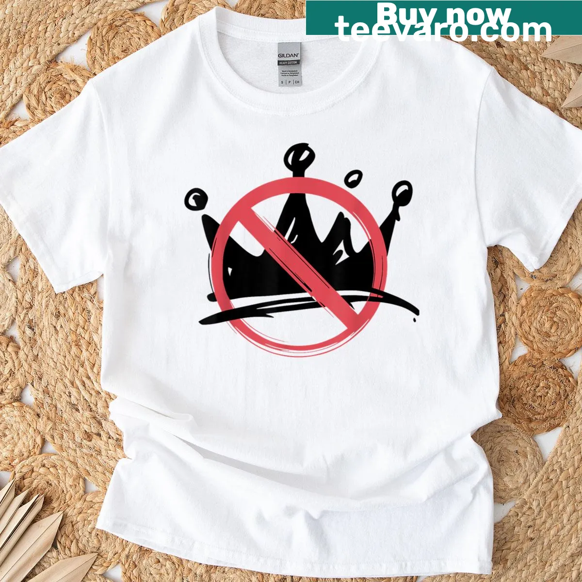 Pro-democracy graphic on No Kings In America T-shirt — on a men's t-shirt