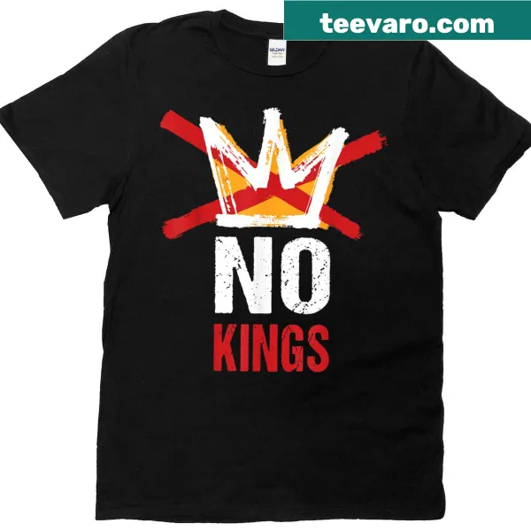 Anti-monarchy shirt featuring No Kings In America Since 1776 slogan