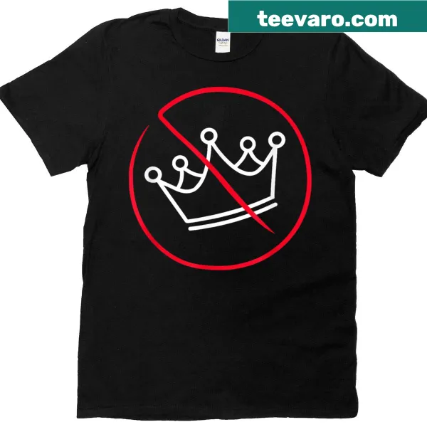 Simple drawing T-shirt with 'No Kings' text