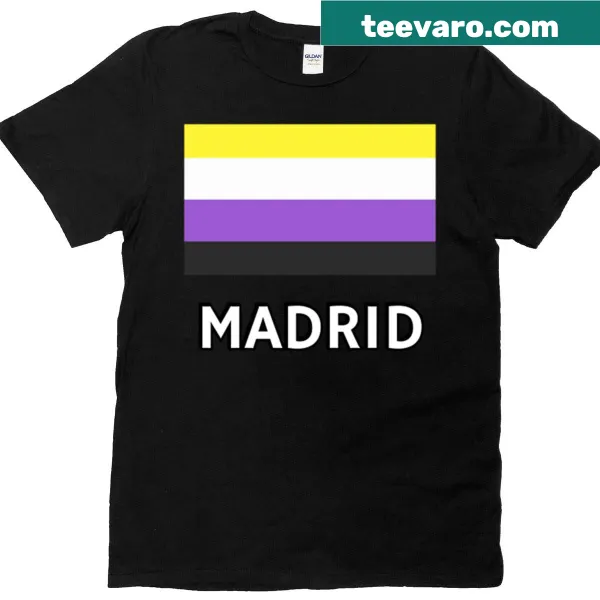 Oversized T-shirt with non-binary pride flag design