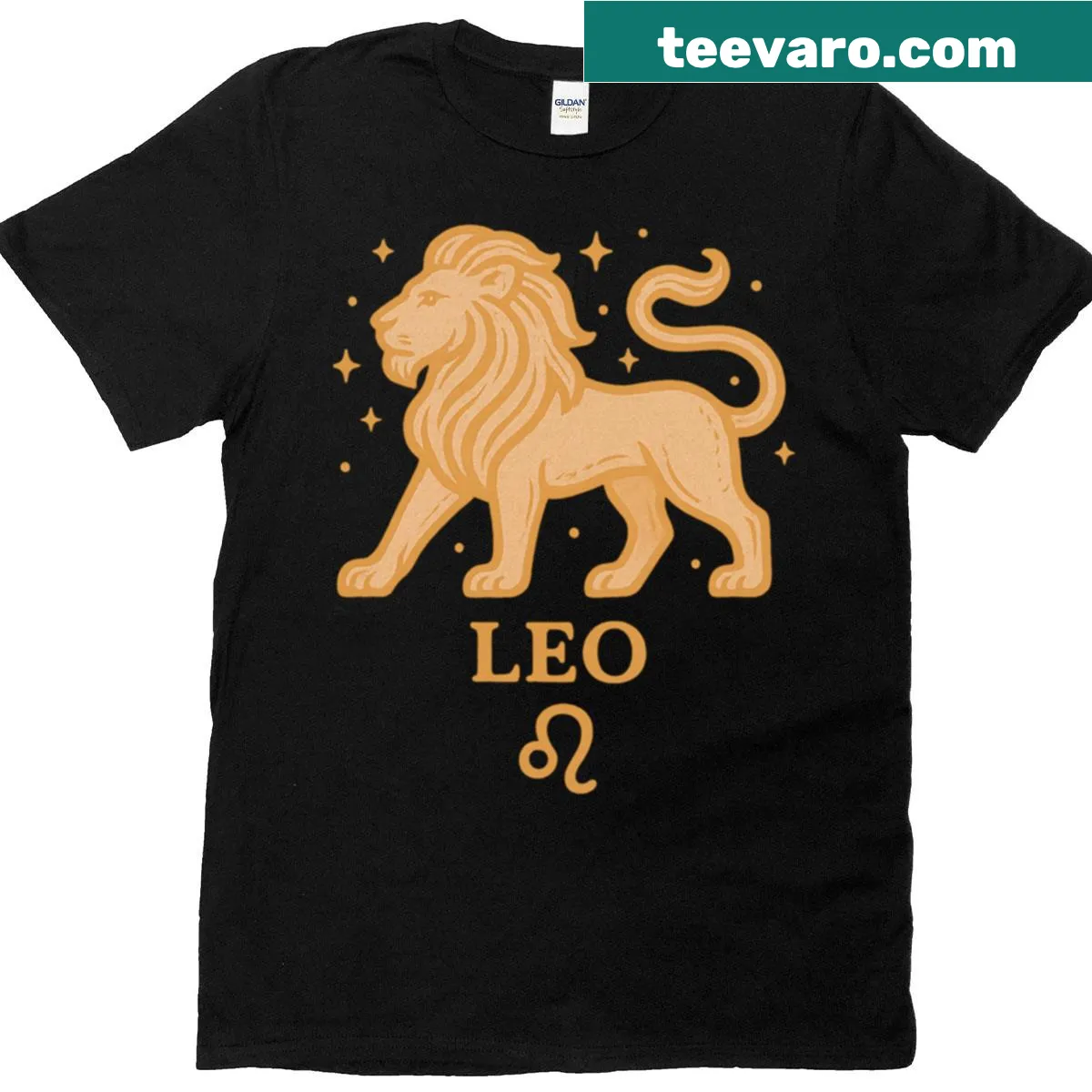 Vintage distressed Leo zodiac design on a t-shirt — on a men's t-shirt