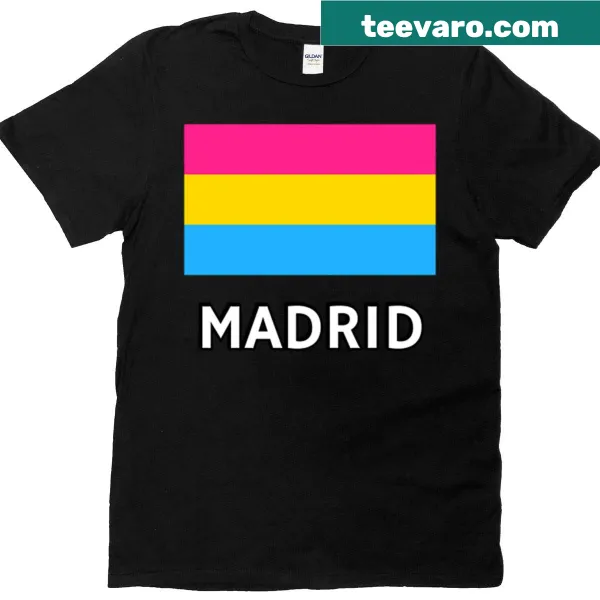 T-shirt featuring the Pan Pride flag design