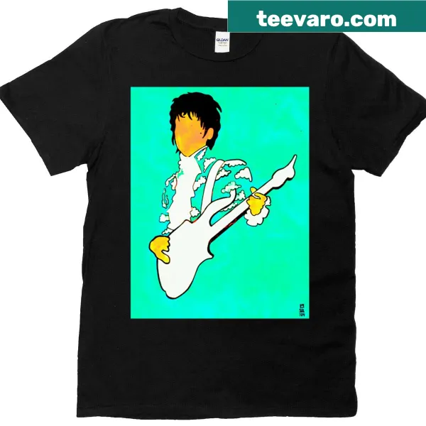 T-shirt featuring a beautiful mountain landscape illustration