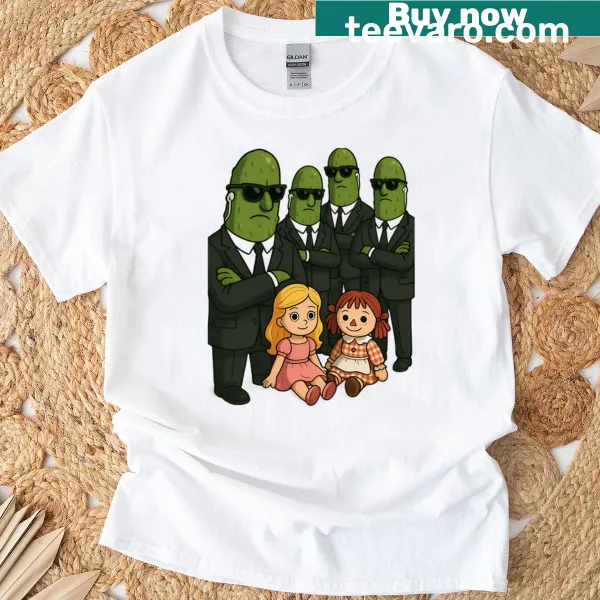 Playful 'Pickle Security Unit' cartoon T-shirt