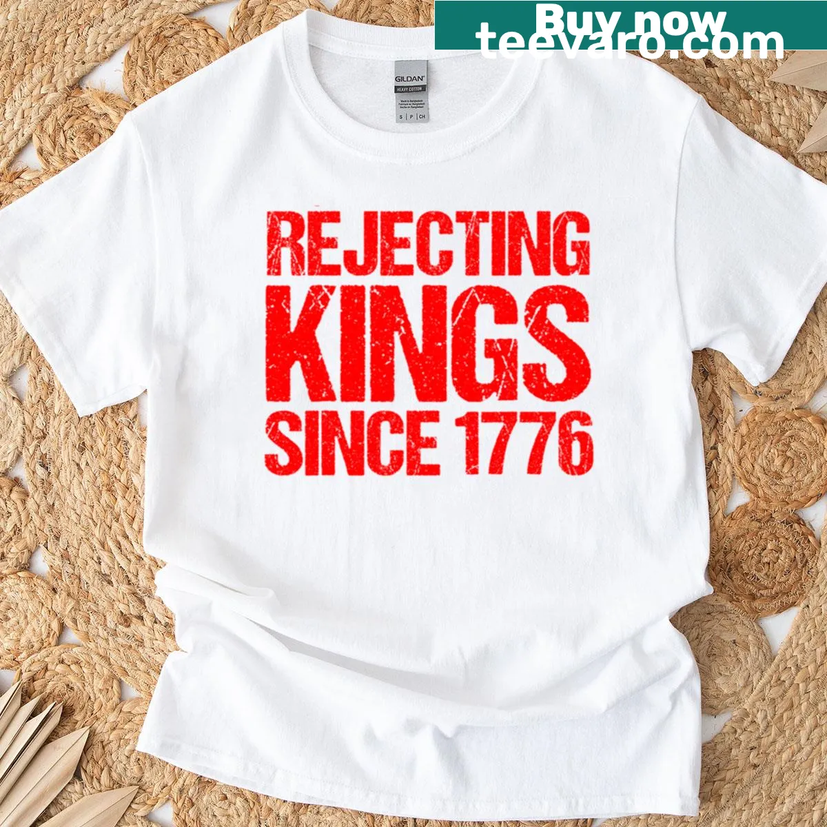 Political activist t-shirt with protest sign design — on a men's t-shirt