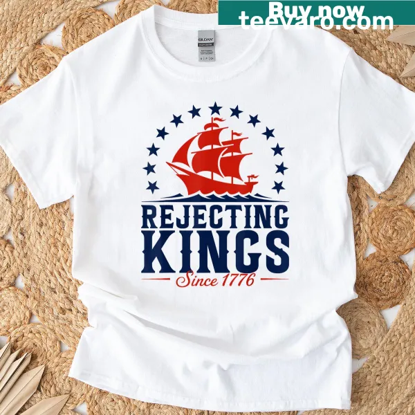 Funny Fourth of July T-shirt in red, white, and blue