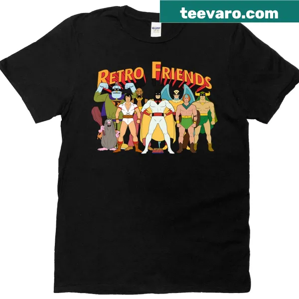 Retro Friends t-shirt featuring playful graphic design