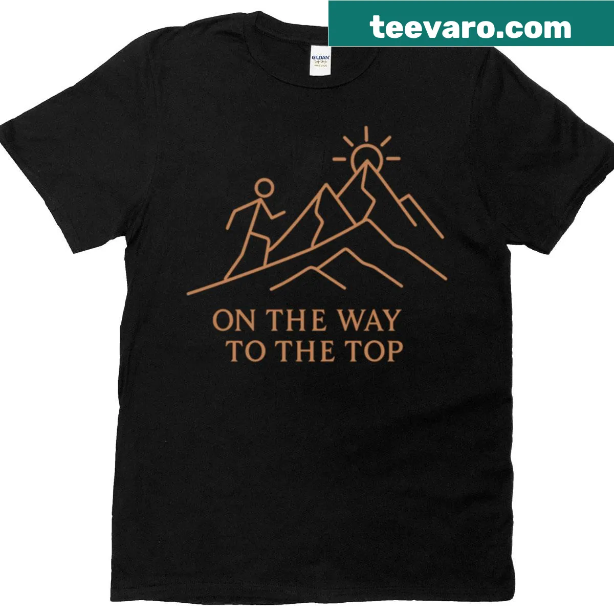 Minimalist motivational t-shirt with inspirational text — on a men's t-shirt
