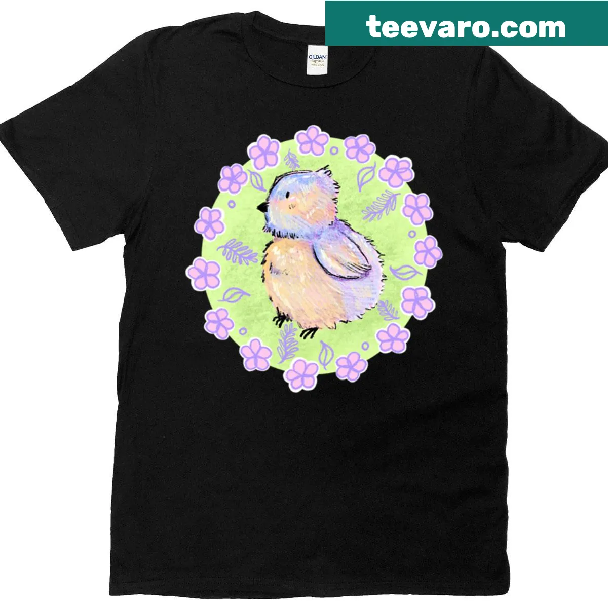Illustrated robin t-shirt celebrating nature — on a men's t-shirt