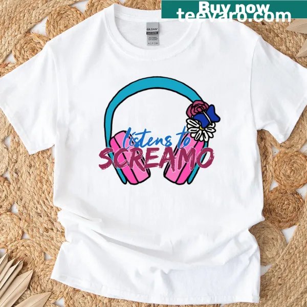 Typographic t-shirt with 'Screamo On The Inside' text design