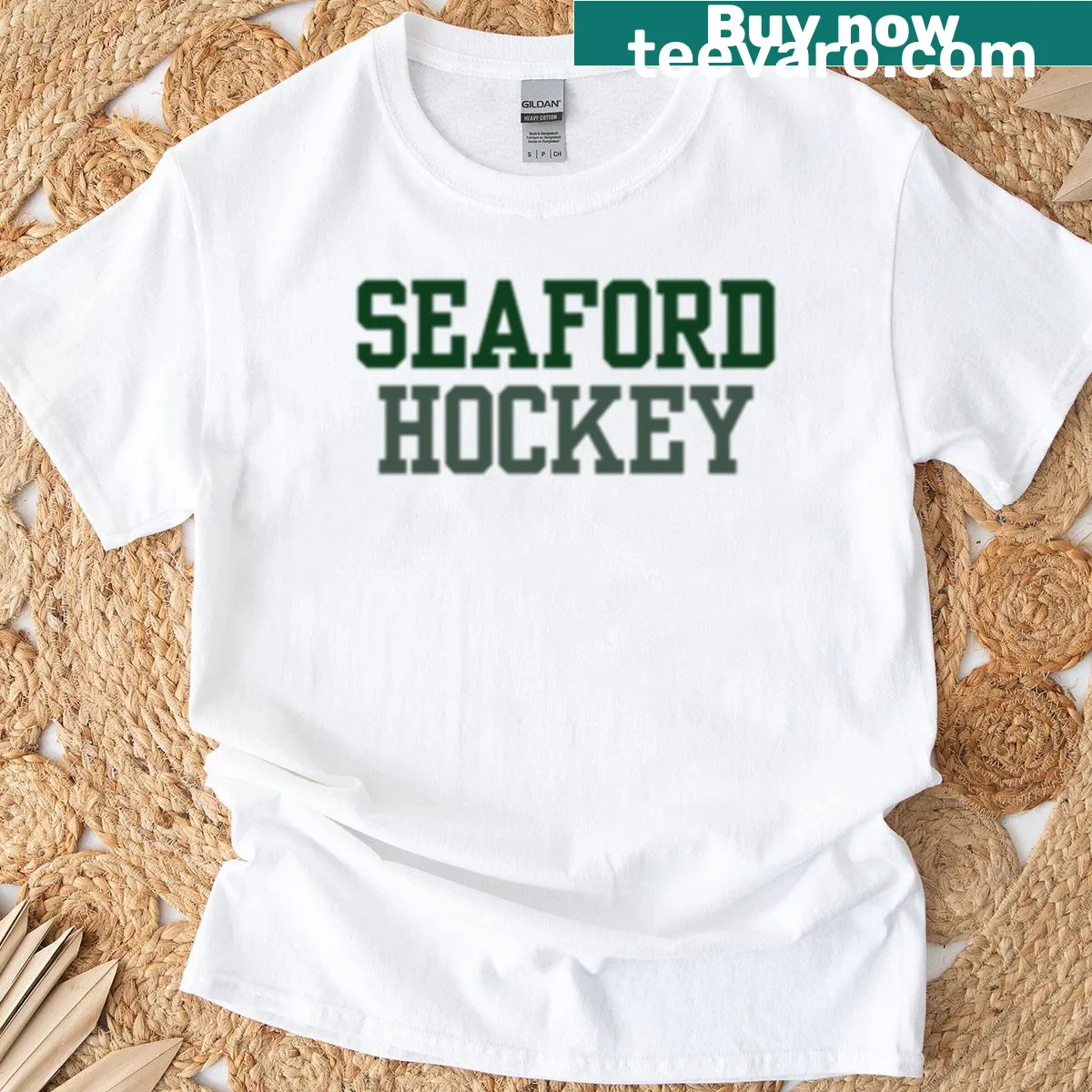 T-shirt showcasing Seaford Vikings hockey spirit — on a men's t-shirt