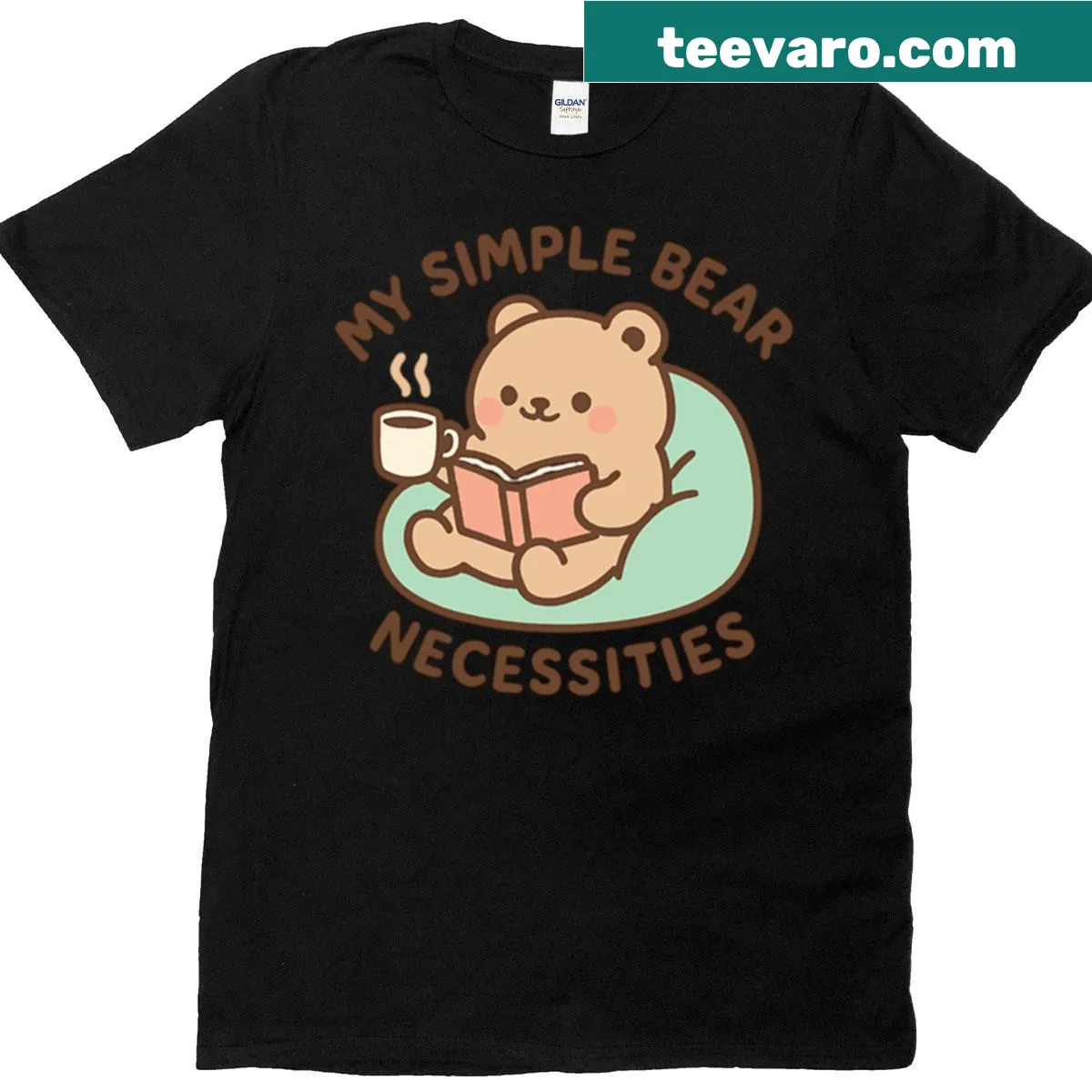 Minimalist bear graphic on an oversized t-shirt — on a men's t-shirt
