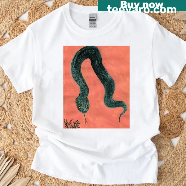 T-shirt featuring engaging typographical design with the word Snerpentine
