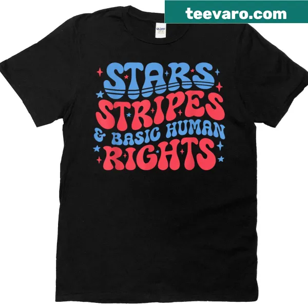 4th of July T-shirt with flag and human rights message