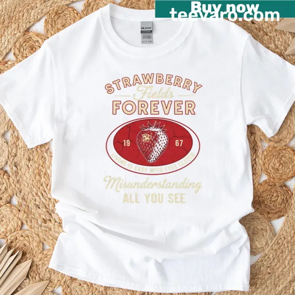 Vintage typography of Beatles lyrics on T-shirt