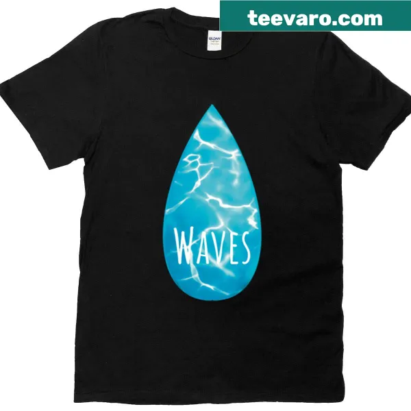 Oversized T-shirt with cosmic ocean wave graphic