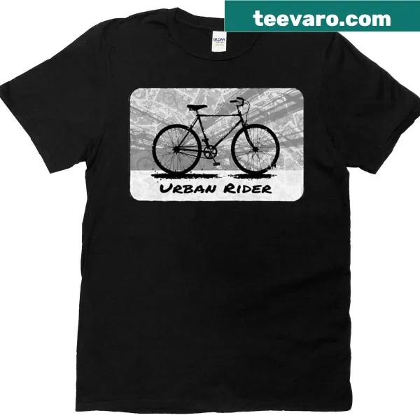 Silhouette of a bicycle in a grunge style on a T-shirt.