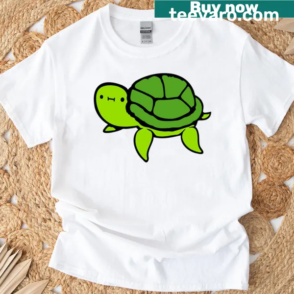 Cute water turtle illustration on a child’s T-shirt