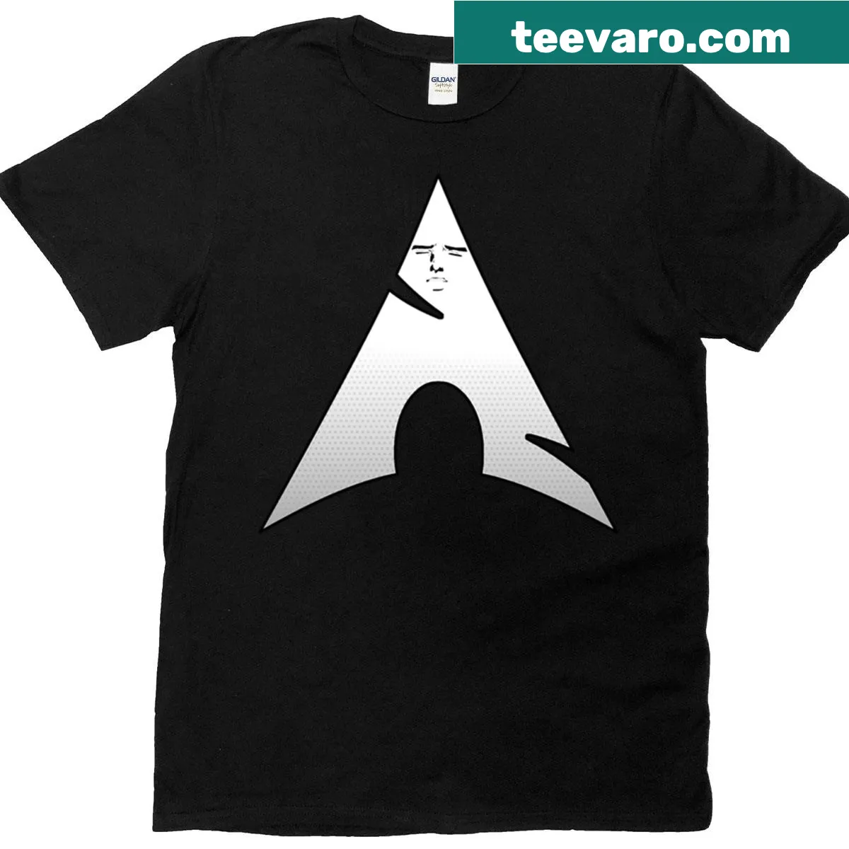 Edgy T-shirt featuring the Yaoi Arch Linux logo, combining technology and meme culture. — on a men's t-shirt