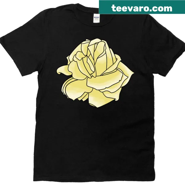 Oversized shirt featuring a yellow rose graphic