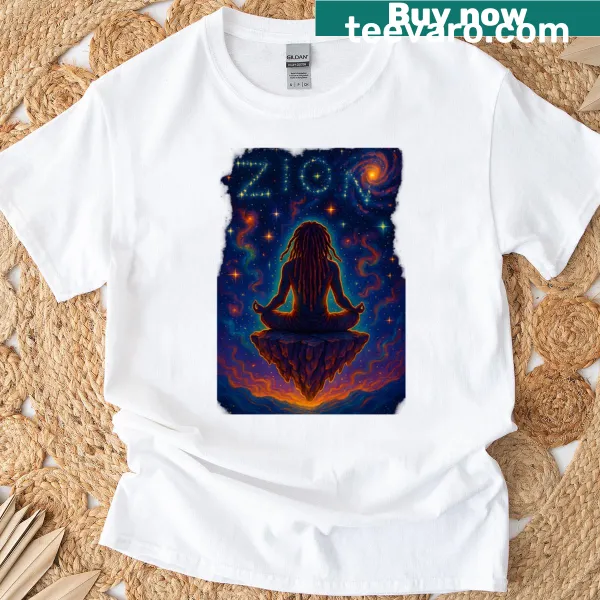 Oversized t-shirt with 'Zion Calling' text design
