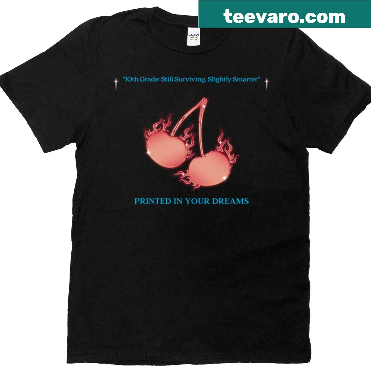 Funny 10th grade survival graphic on a t-shirt — on a men's t-shirt