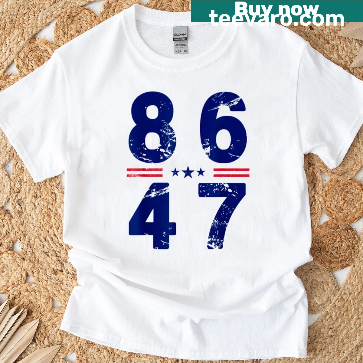Vintage-style T-shirt with bold 'Anti Trump' text — on a men's t-shirt