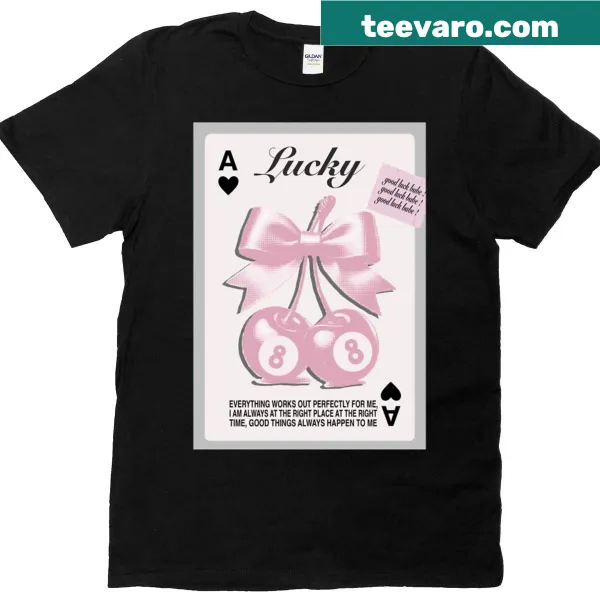 Illustrated lucky ace card design on a t-shirt