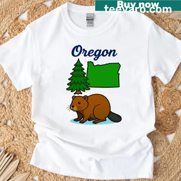Illustration celebrating Oregon's natural landscapes.