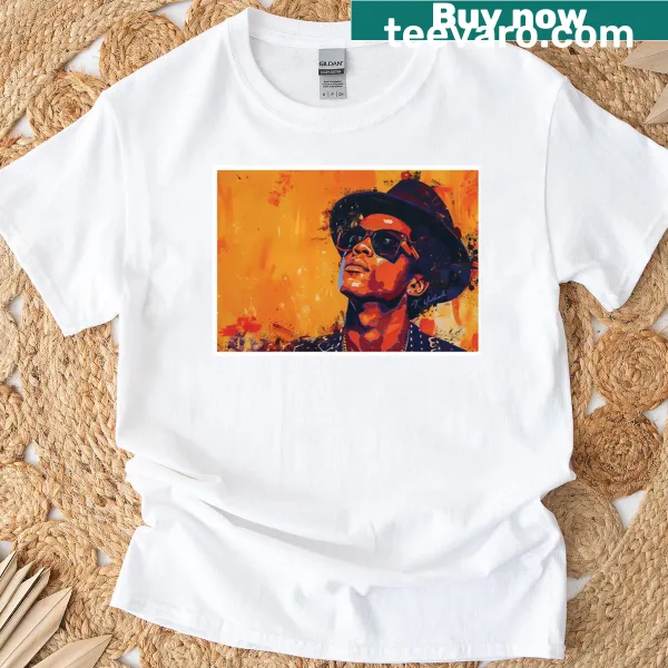Abstract design inspired by Mars on a T-shirt