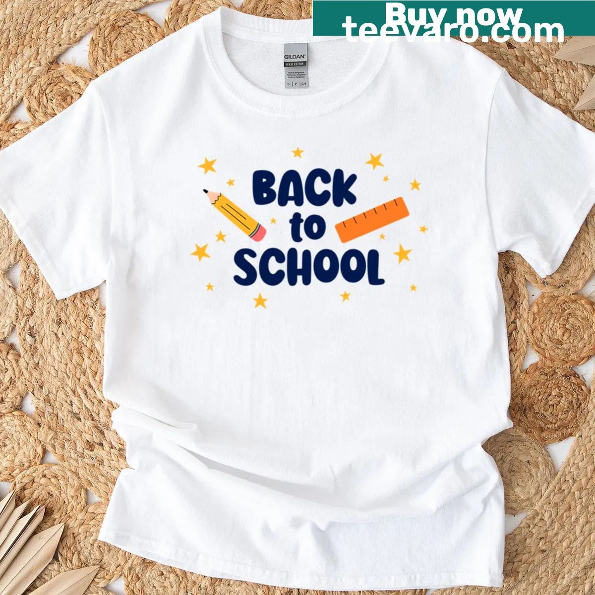 Cute elementary school themed design on a T-shirt — on a men's t-shirt