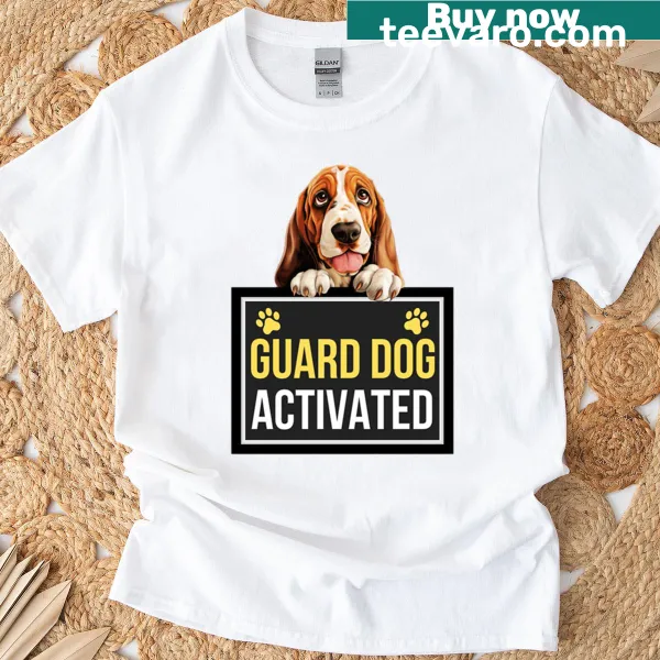 Basset Hound graphic with 'Guard Dog Activated' text