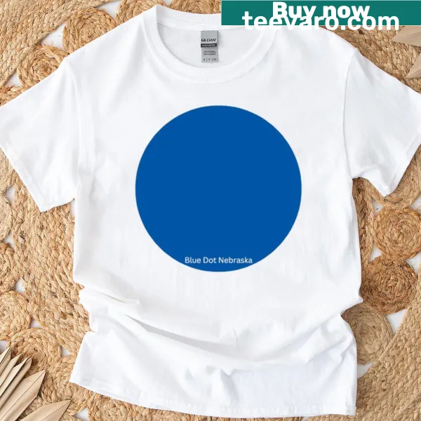 Vintage distressed Nebraska T-shirt with blue dot graphic