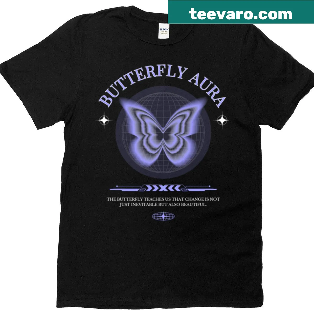 Delicate butterfly illustration on Butterfly T-shirt — on a men's t-shirt