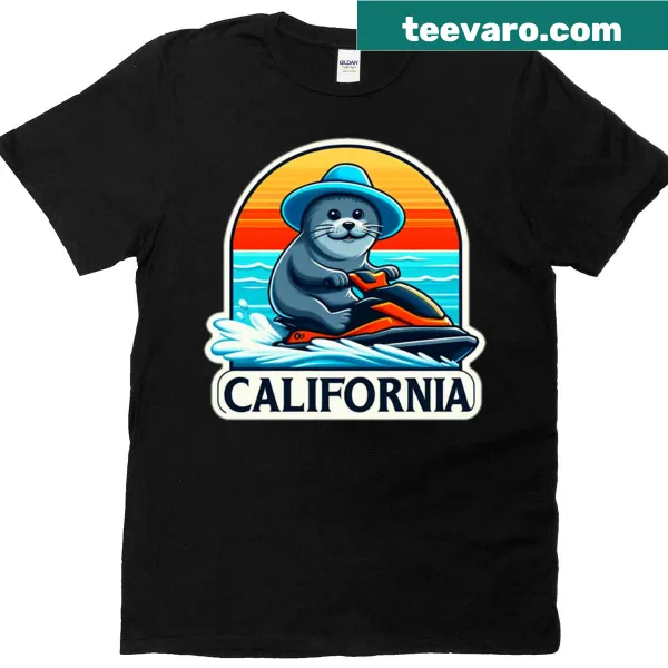 Illustration of California culture on California T-shirt